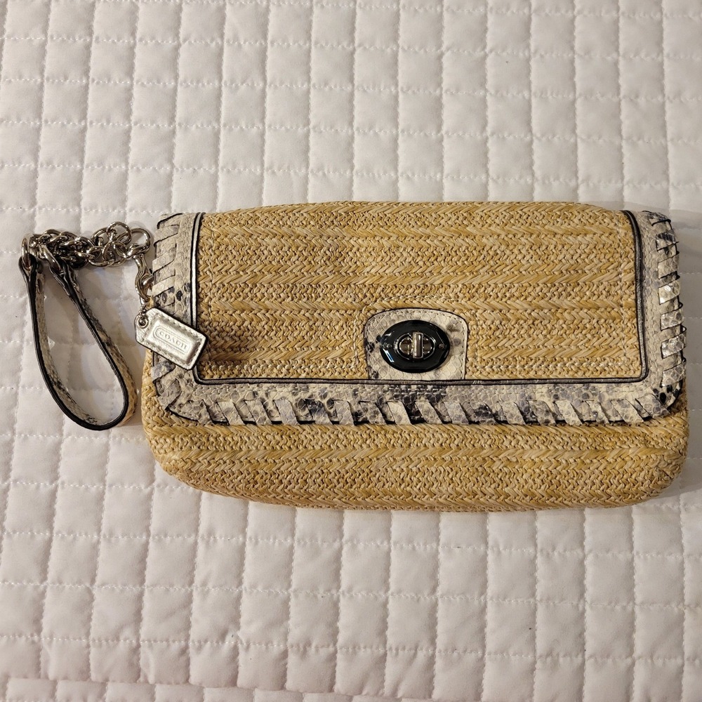 VTG Coach 47440 Hampton Straw Python Snake Leathe… - image 1